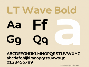 LT Wave Bold Version 1.00;May 7, 2021;FontCreator 13.0.0.2683 64-bit图片样张