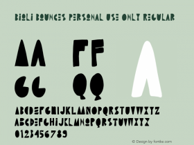 Bioli Bounces Personal Use Only Version 1.004;Fontself Maker 3.3.0图片样张