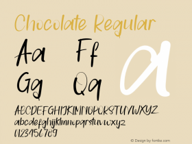 Chocolate Version 1.001;Fontself Maker 3.5.4图片样张