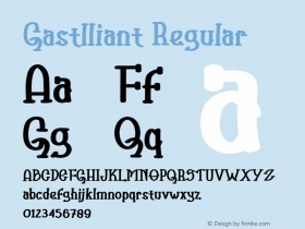 Gastlliant Version 1.009;Fontself Maker 3.5.4图片样张