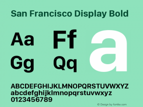 San Francisco Display Bold 10.0d27e2--BETA图片样张