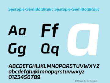 Systopie-SemiBoldItalic Version 001.001 ;com.myfonts.easy.sardiez.systopie.semi-bold-italic.wfkit2.version.3Gmf图片样张