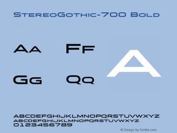 StereoGothic-700 Version 1.200;com.myfonts.easy.flat-it.stereo-gothic.700.wfkit2.version.3NwL图片样张