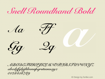 Snell Roundhand Bold 1.0d2图片样张