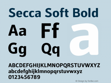Secca Soft Bold Version 1.102;PS 1.100;hotconv 1.0.88;makeotf.lib2.5.647800图片样张
