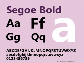 Segoe Bold Version 2.20图片样张