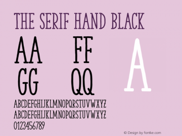 The Serif Hand Black Version 1.01;O365图片样张
