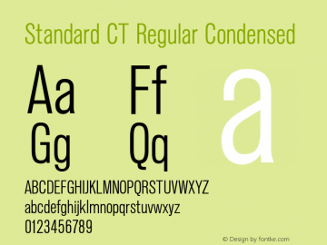 Standard CT Regular Condensed Version 2.000图片样张