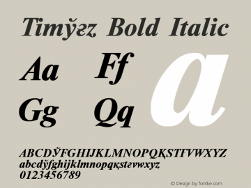 Timeuz Bold Italic Converted from t:\TIMETT.BF1 by ALLTYPE图片样张