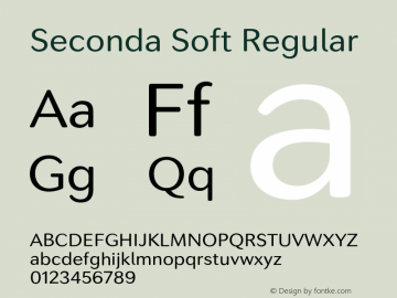 SecondaSoft-Regular Version 1.12          UltraPrecision Font图片样张