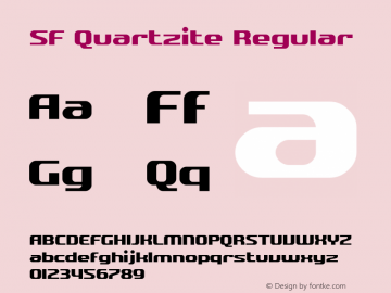 SF Quartzite Regular ver 2.0; 1999. Freeware for non-commercial use.图片样张