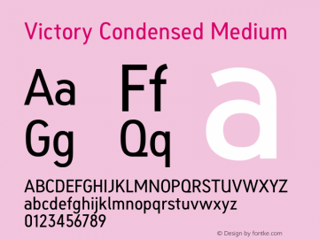 Victory Condensed Medium Version 1.00图片样张