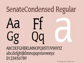 SenateCondensed Regular Altsys Metamorphosis:12/22/95图片样张