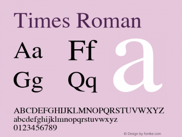 Times  Roman Macromedia Fontographer 4.1.5 31/7/02图片样张