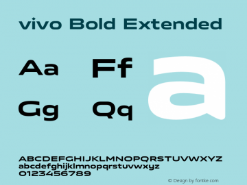 vivo Bold Extended Version 1.100;PS 001.100;hotconv 1.0.88;makeotf.lib2.5.64775图片样张
