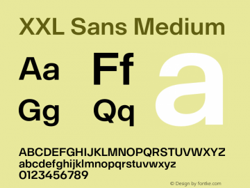 XXL Sans Medium Version 1.000;FEAKit 1.0图片样张