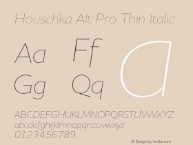 HouschkaAltPro-ThinItalic 001.000图片样张