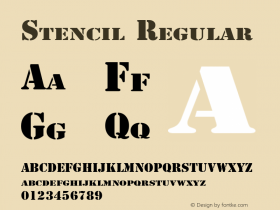 Stencil Regular Weatherly Systems, Inc.  6/15/95图片样张