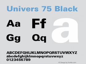 Univers 75 Black 001.001图片样张