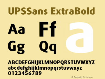 UPSSans-ExtraBold OTF 1.301;PS 001.003;Core 1.0.34图片样张