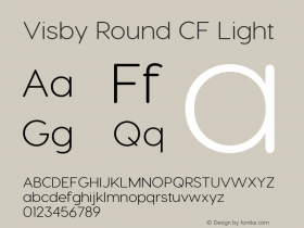 Visby Round CF Light Version 1.003;PS 001.003;hotconv 1.0.70;makeotf.lib2.5.58329图片样张