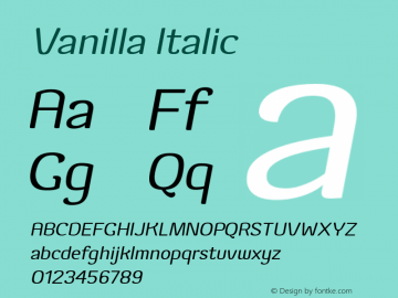 Vanilla-Italic Version 1.000图片样张