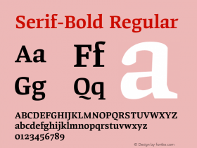 Serif-Bold Version 1.0 Extracted by ASV http://www.buraks.com/asv图片样张