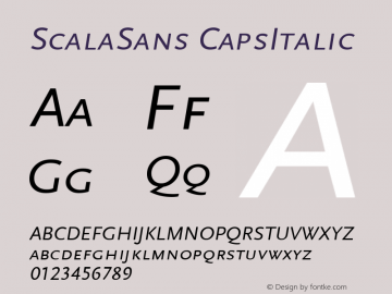 ScalaSans CapsItalic Macromedia Fontographer 4.1 5.12.1999图片样张