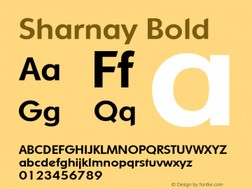 Sharnay Bold Altsys Fontographer 3.5  7/17/96图片样张