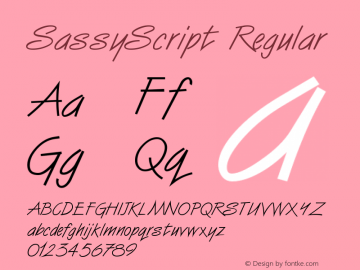 SassyScript Regular Altsys Fontographer 3.5  7/17/96图片样张