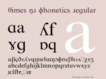 Times NR Phonetics Version 1.0 - January 1994图片样张