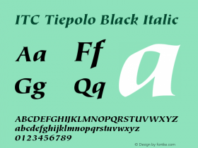 Tiepolo-BlackItalic OTF 1.0;PS 001.000;Core 1.0.22图片样张