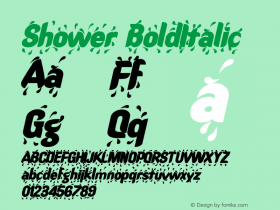 Shower BoldItalic Macromedia Fontographer 4.1 7/20/96图片样张