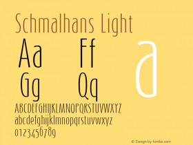 Schmalhans Light 001.000 Font Sample