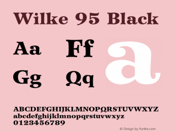 Wilke-Black OTF 1.0;PS 001.000;Core 1.0.22图片样张