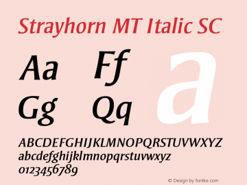 StrayhornMT-ItalicOsF OTF 1.0;PS 001.002;Core 1.0.22图片样张