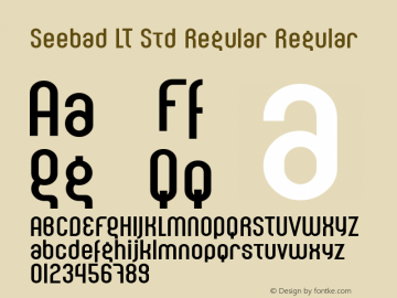 Seebad LT Std Regular Regular Version 1.000;PS 001.000;Core 1.0.38 Font Sample