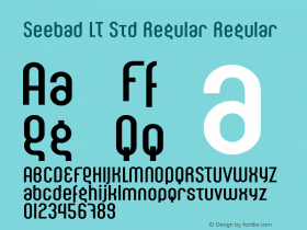 Seebad LT Std Regular Regular Version 2.00;2006 Font Sample