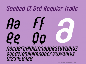 Seebad LT Std Regular Italic Version 2.00;2006 Font Sample