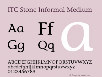 StoneInformal OTF 1.0;PS 001.002;Core 1.0.22图片样张
