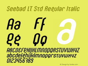 Seebad LT Std Regular Italic Version 1.000;PS 001.000;Core 1.0.38 Font Sample