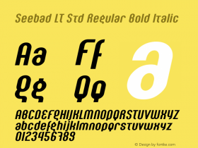 Seebad LT Std Regular Bold Italic Version 1.000;PS 001.000;Core 1.0.38 Font Sample