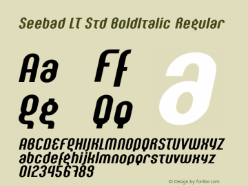 Seebad LT Std BoldItalic Regular Version 1.000;PS 001.000;Core 1.0.38 Font Sample