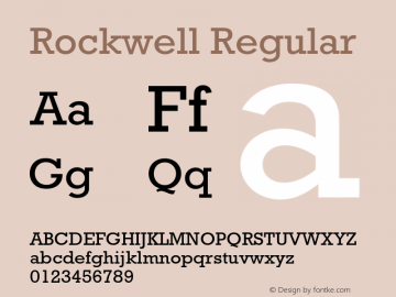 Rockwell OTF 1.0;PS 001.000;Core 1.0.22图片样张