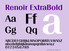 Renoir Extra Bold Version 1.0图片样张