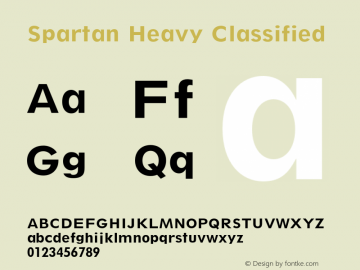 Spartan-HeavyClassified OTF 1.0;PS 001.000;Core 1.0.22图片样张