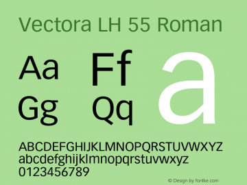 VectoraLH-Roman OTF 1.0;PS 001.000;Core 1.0.22图片样张