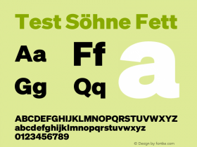 Test Söhne Fett Version 1.109;hotconv 1.0.116;makeotfexe 2.5.65601图片样张