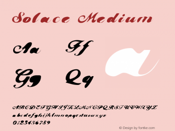 Solace Medium Version 001.000 Font Sample