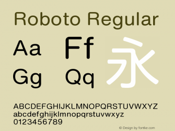 Roboto Version 2.00;January 11, 2020;FontCreator 11.5.0.2427 32-bit图片样张